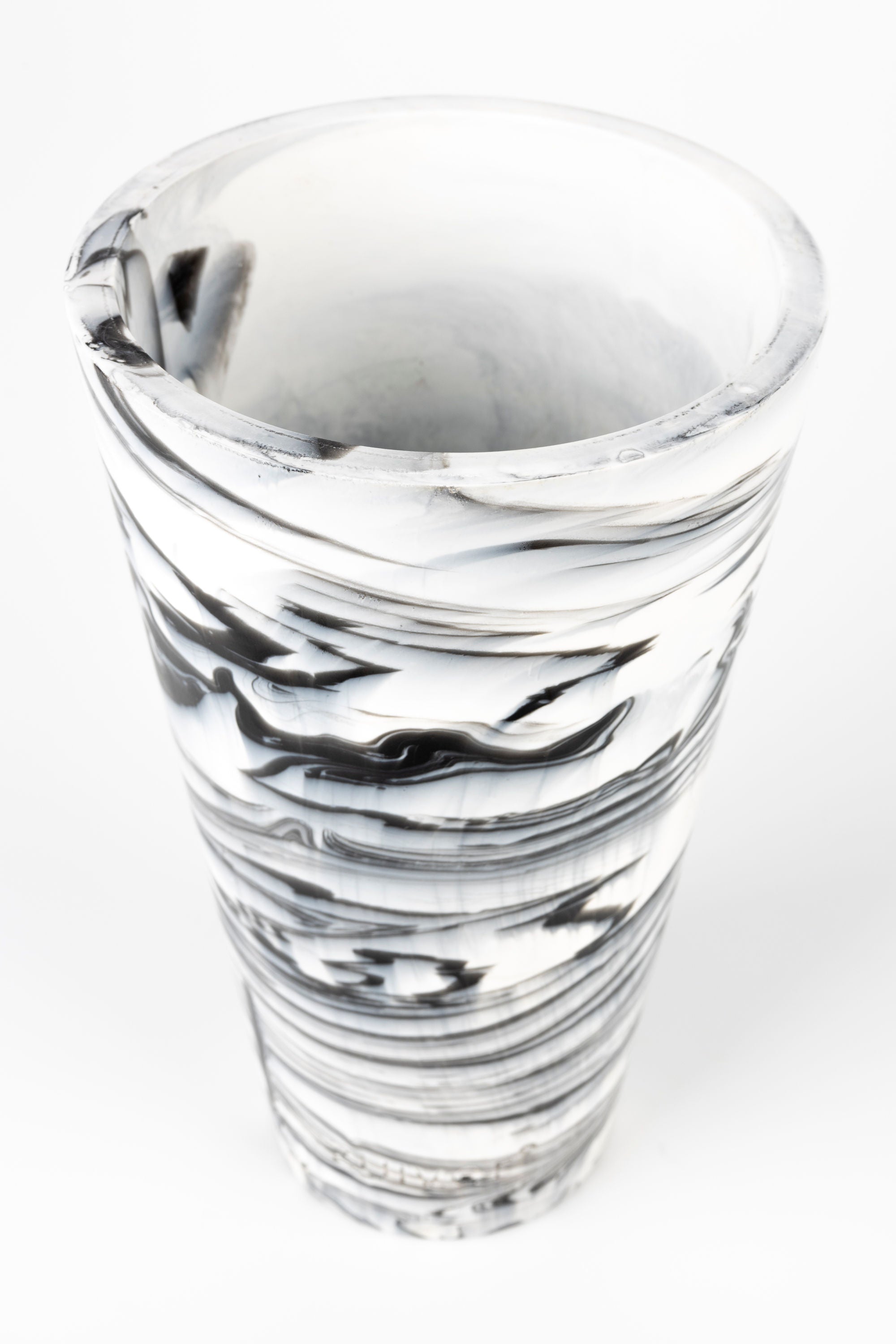 Zuiver Conic Black & White Marble Effect Vase Small